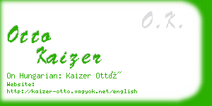 otto kaizer business card